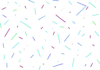 vibrant abstract transparent design featuring randomly scattered, short, rounded lines or sticks in neon colors (cyan, magenta, pink, green, blue) for wallpaper, fabric, textile, gift paper, greeting