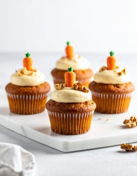 Saftige Karottenmuffins (R&uuml;bli-Cupcakes)