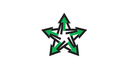 Obraz premium Abstract Arrow Star Icon Design Symbol For Modern Logo Branding And Visual Identity