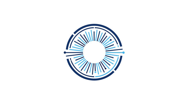 Abstract Eye Logo Representing Futuristic Vision, Technology, And Data Visualization