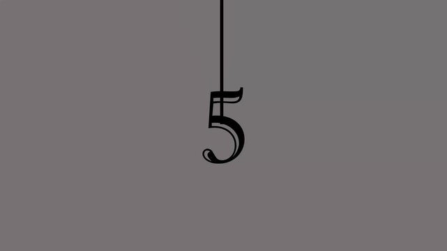 Elegant Black Number 8 with Subtle Gray Gradient Light Beam numeral digit