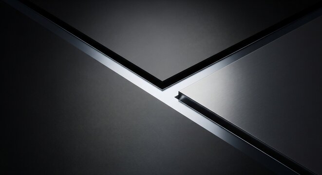 Abstract geometric metal lines