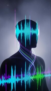 Abstract visual of sound perception, hearing problems, ear disease complications, deafness challenges, aural health, medical advancements, and auditory solutions