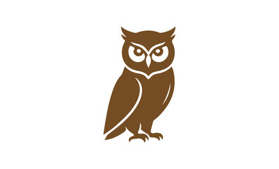 Obraz premium Brown owl icon vector