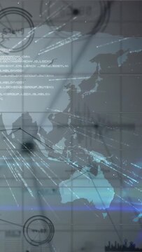 Digital map fading in, animating HUD rings, linking suit icons, visualizing network across Asia