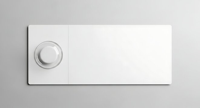 Clean minimalist blister pack with round recessed area for product placement