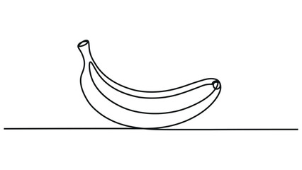 A simple line drawing of three bananas on a table © Graphix Desk