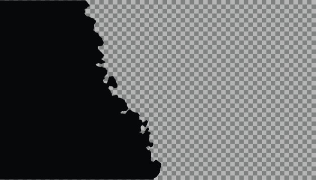 Torn Paper Edge with Transparent Background Reveal