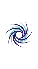 Obraz premium Abstract Swirl Design in Teal and Navy Blue, Perfect for Branding and Creative Projects