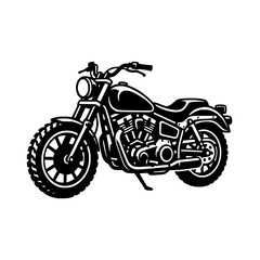 Obraz premium Chopper Motorcycle Silhouette Vector Illustration