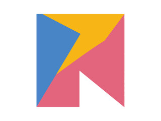 Colorful Geometric Shapes Composition Art