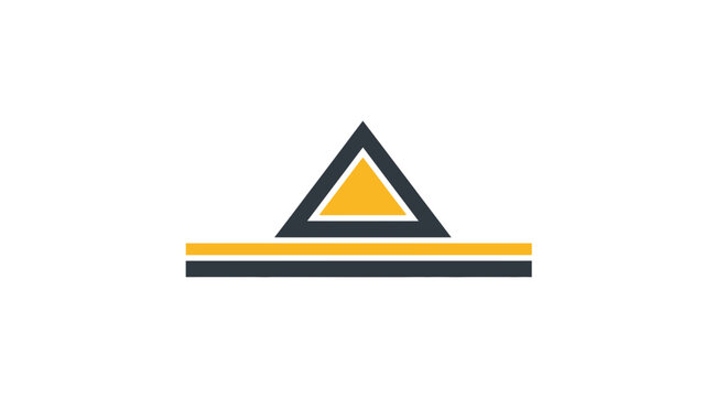 Geometric Abstract Composition With Triangle Symbolism and Parallel Lines Design