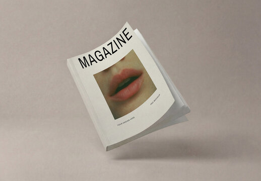 Floating Magazine Mockup