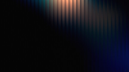 Abstract dark background with subtle teal and orange vertical stripes and grain