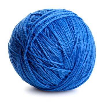A blue ball of yarn