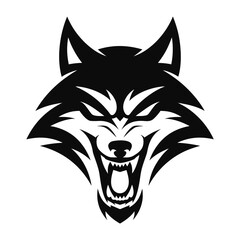 Fototapeta premium Angry wolf head vector illustration .