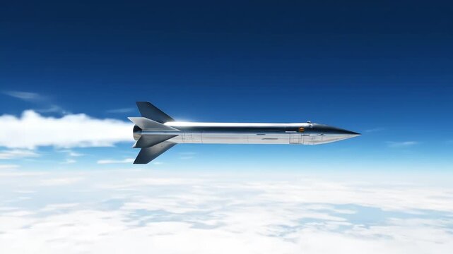 Futuristic Cockpit HUD View Flying Above Clouds Aerospace Navigation Concept