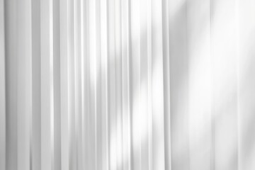 Fototapeta premium Abstract white background with vertical ribbed texture and soft light creating a simple visual effect