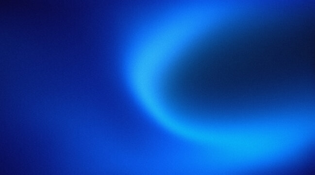 Abstract deep blue mesh gradient background with vibrant spotlight and grain