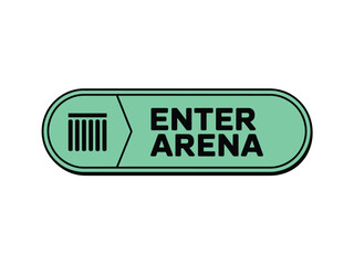 Green Enter Arena Sign Logo with Black Text and Icon