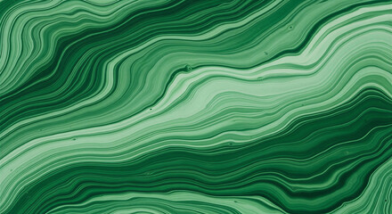 A vibrant green abstract background with wavy layered patterns