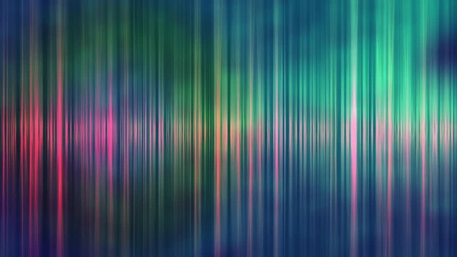 Abstract neon vertical lines with glowing pink and blue curtains flickering in motion background
