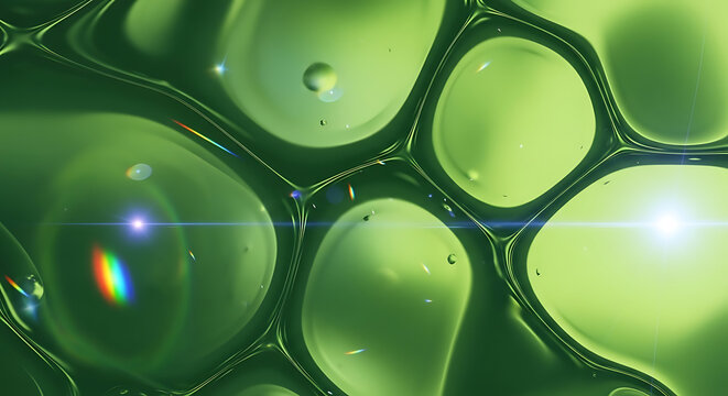 Close-up view of a microscopic image showing the intricate structure of a plant cell.