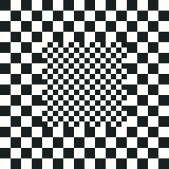 Fototapeta premium Checkerboard seamless pattern. Simple geometric wallpaper, Black and white checker pattern vector illustration. Abstract checkered chessboard or checkerboard
