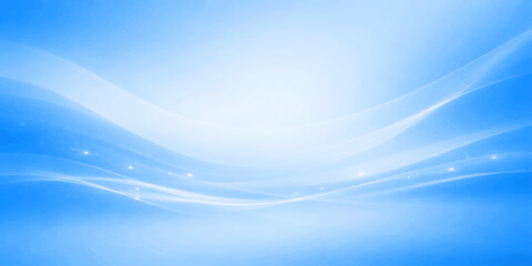 An abstract blue wave background design featuring smooth flowing liquid lines and a motion curve pattern creates a professional business backdrop with a vector art aesthetic