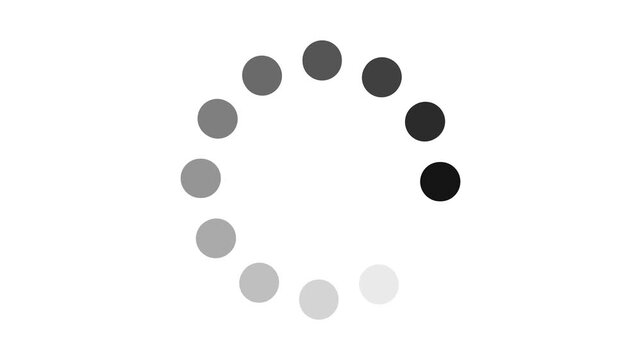 : Modern Dotted Circle Loading Progress Indicator on White Background