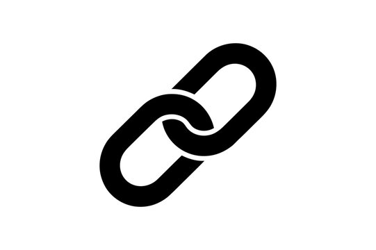 Black chain link icon vector