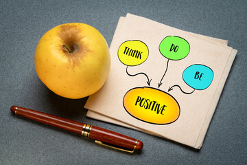 think, do, be positive - positivity and personal development concept