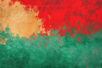 Fototapeta premium Green and Gold and Red Textured Background, Design Resource, Textured Background, Christmas Colours, Jamaican Colors , Creative Textures, Graphic Resources