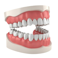 Obraz premium 3D Render of Human Teeth and Gums Anatomy