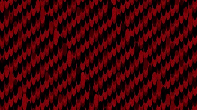 Red abstract scale texture animation with diagonal pattern and glowing highlights on dark background