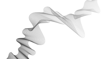 Abstract backdrop with grey wave gradient lines