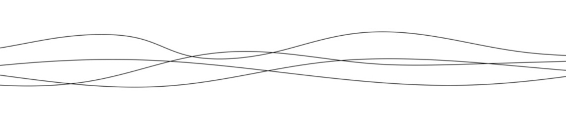 Thin curved wavy lines