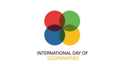 International Day of Cooperatives logo with colorful overlapping circles.