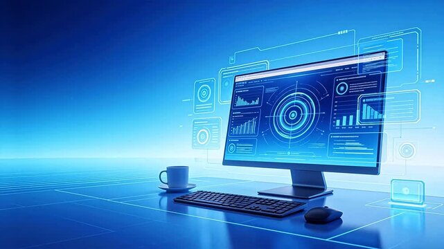Computer setup with digital interface