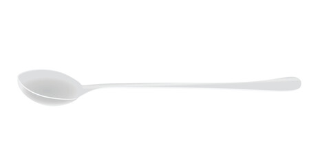 Grey steel spoon. vector illustration