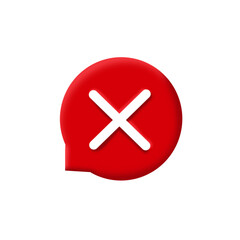 Obraz premium Cancel icon 3d