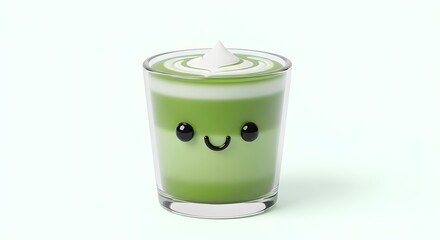 Gemini said
Adorable 3D matcha latte icon featuring a kawaii smiling face. The claymorphism-style design, with its soft green gradient layer and minimalist latte art, creates an aesthetically pleasing