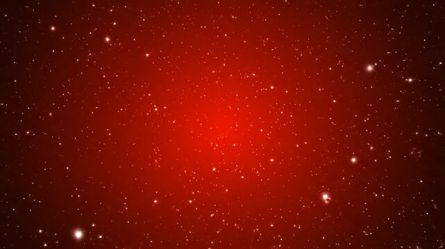 Red Nebula with Stars in Deep Space.