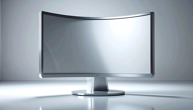 Isolated against a white backdrop is an ultra wide curve lcd monitor screen
