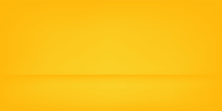 Abstract yellow background abstract with Gradient in empty room studio  Yellow empty room studio gradient used for background simple