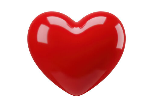 A vibrant red heart symbolizing love and affection in graphic design isolated on transparent background Png, PNG, png