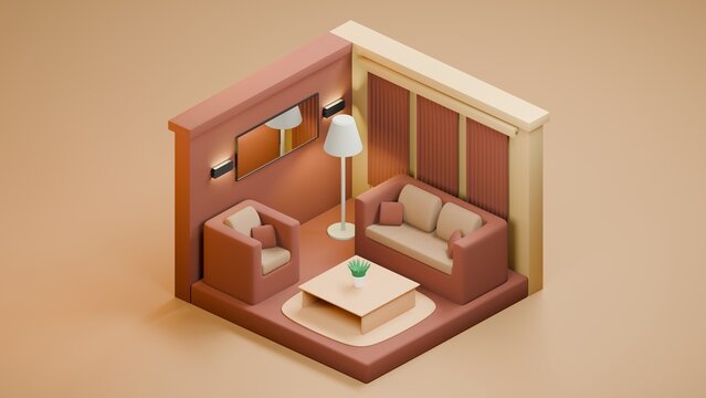 3d rendered illustration of a room