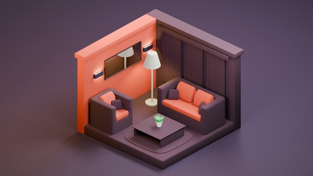 3d rendered illustration of a room