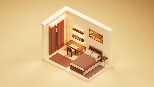3d rendered illustration of a room
