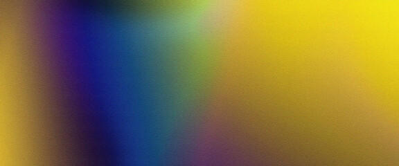 Mulberry, lemon yellow, pear green, gold, eggplant purple, navy blue abstract background. Color gradient, ombre, petrol effect. Colorful, mix, iridescent, bright, fun. Rough, grainy, noise, grunge.  © JUBO SIAK